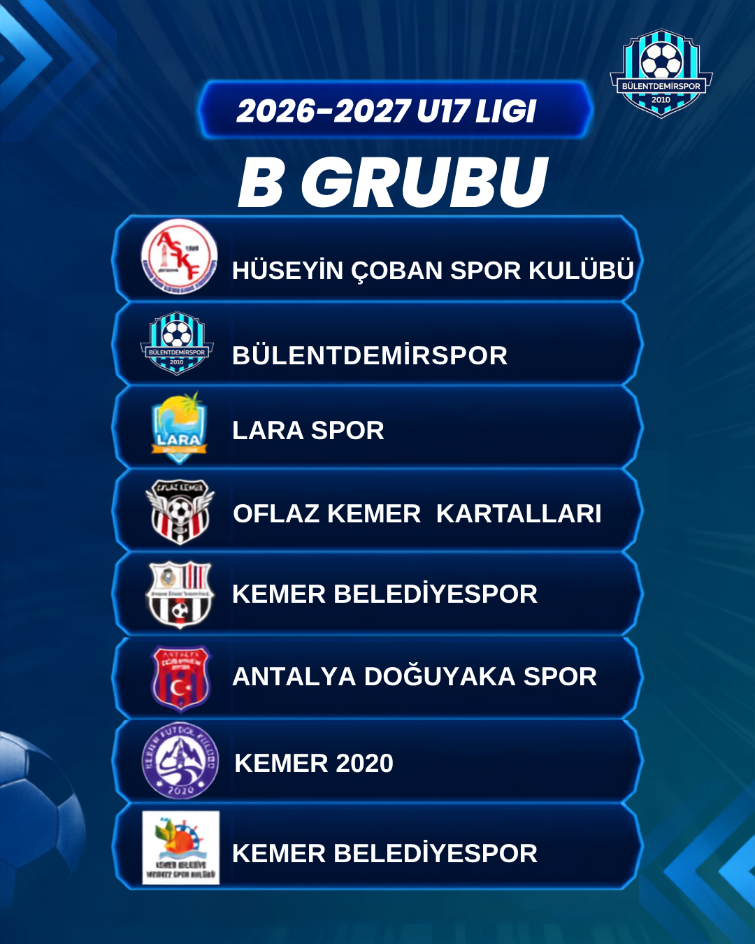 2026-2027 U17 Ligi Kura Çekimi Gerçekleştirildi